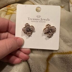 Treasure Jewels Pink Floral Earrings